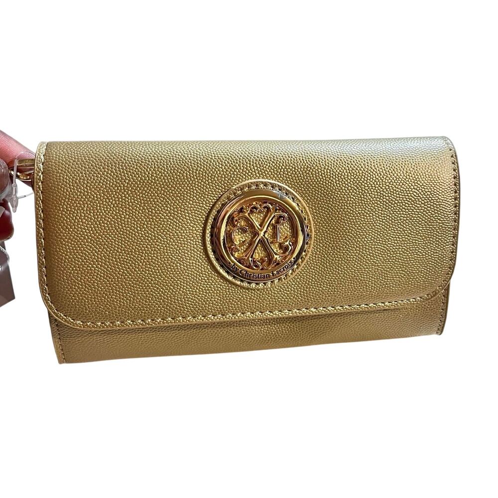 CXL BY Christian Lacroix Bali Caviar Small Clutch Wristlet Purse